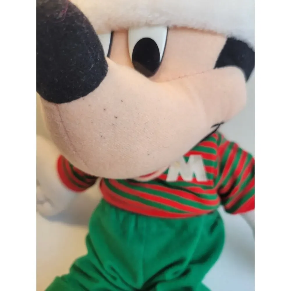 Vtg Mickey Santa Mattel‎ Disney Christmas Holiday Plush Stuffed Toy Doll 19